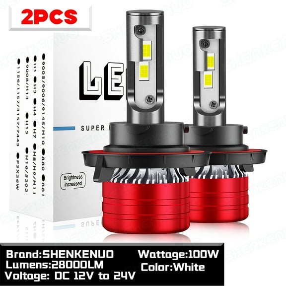 For Ford F250 Super Duty 2005-2020 Headlights 9008/H13 LED Light High and Low Beam Bulbs 2pc
