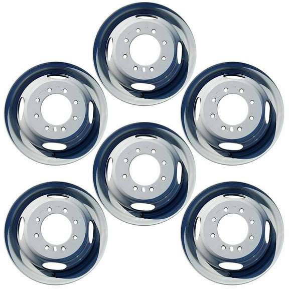For Ford F350 DRW Steel Dually OEM Design Wheel 16" 16x6 1985-1997 Painted Gray Set of 6 Replacement Rim