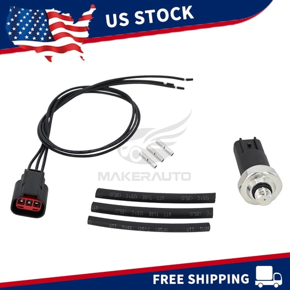 For Ford F350 F450 Super Duty Diesel Fuel Pressure Sensor with Repair Pigtail 2012-2016