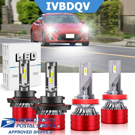 For Ford Flex 2009-2018 LED Headlight Bulbs,H13 High/ Beam + H11 Fog Beam LED Headlight Bulbs 6000K Cool White