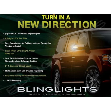 For Ford Flex LED Side View Mirrors Turnsignals Lights Mirror Accent Turn Signals Lamps Signalers