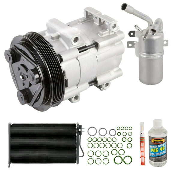 For Ford Focus 2000 2001 2002 A/C Kit w/ AC Compressor Condenser & Drier - BuyAutoParts