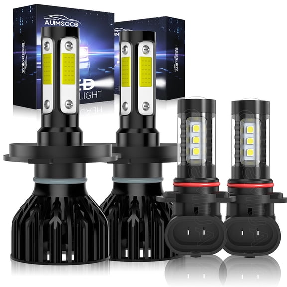 For Ford Focus 2003-2004 SVT Hatchback 4-Door 4Pcs LED Headlight Bulbs H4 9145 Conversion High/Low Beam & Fog Light 9003 H10