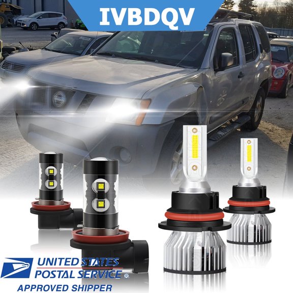 For Ford Focus 2005 LED Headlight High Low Dual Beam Fog Light Bulbs Combo 4pcs