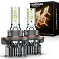 thumbnail image 1 of For Ford Focus 2008-2011 2X Combo 9008 H13 LED Headlights Bulbs High Low Beam, 1 of 9