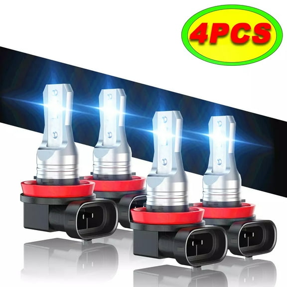 For Ford Focus 2012 2013-2018 6000K White LED Headlight Low Beam + Fog Light Bulbs Kit 4x
