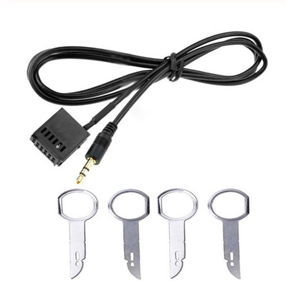 For Ford Focus 6000Cd Aux Input Adapter Cable With 4 Removal Keys For Car Audio Systems Compatible With 2005 Models