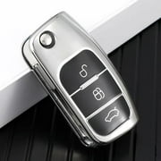 For Ford For Focus 2 MK2 For Mondeo For Galaxy For Falcon For Territory For Ecosport Car TPU Folding Key Cover Bag Shell Case Keychain Protector