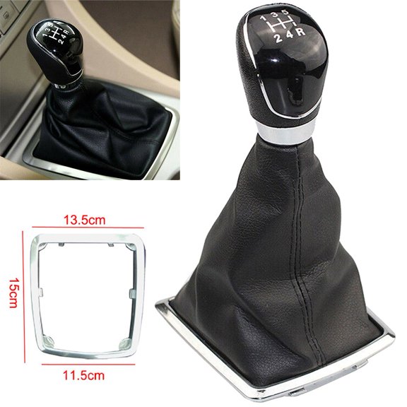 For Ford For Focus MK2 MK3 MK4 MK7 5 Speed Gear Shift Knob with Lever Gaiter Boot Cover for Left Hand Drive Vehicles