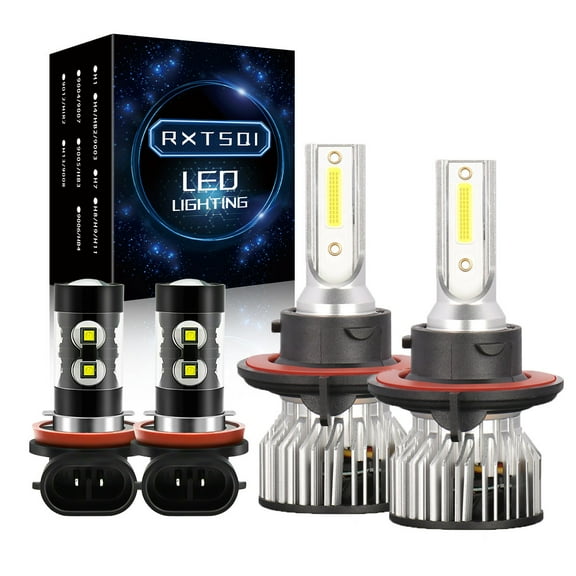 For Ford Freestyle 2005-2007 H13 LED Headlight High/Low + H11 Fog Light Bulbs 4Pcs