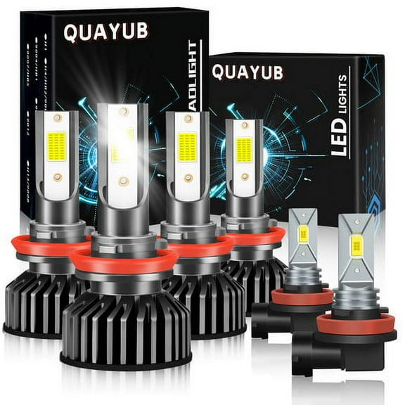 For Ford Fusion 2018-2020 6x 6000K LED faros Hi-Lo + luz antiniebla