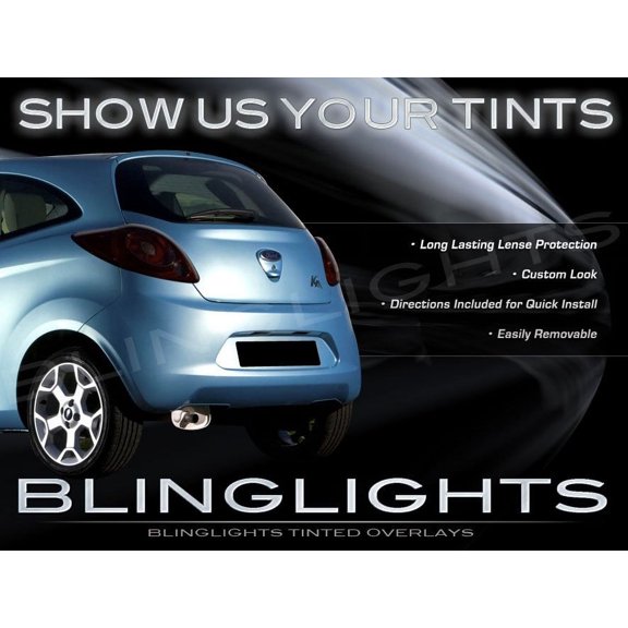 For Ford Ka Murdered Out Taillight Covers Smoked Taillamp Overlays