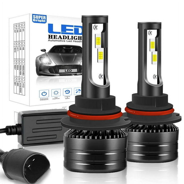 For Ford Mustang 1994 2000 2001 2002 2003 2004 LED Headlight Bulbs 9007 HB5 High and Low Beam 2pcs