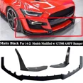 thumbnail image 1 of For Ford Mustang 2014-2021 GT500 AMPP Bumper Front Lip &Corner Winglet Splitter, 1 of 9