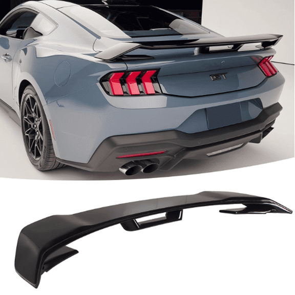 For Ford Mustang 2024-2026 GT Performance Rear Trunk Spoiler Wing Glossy Black