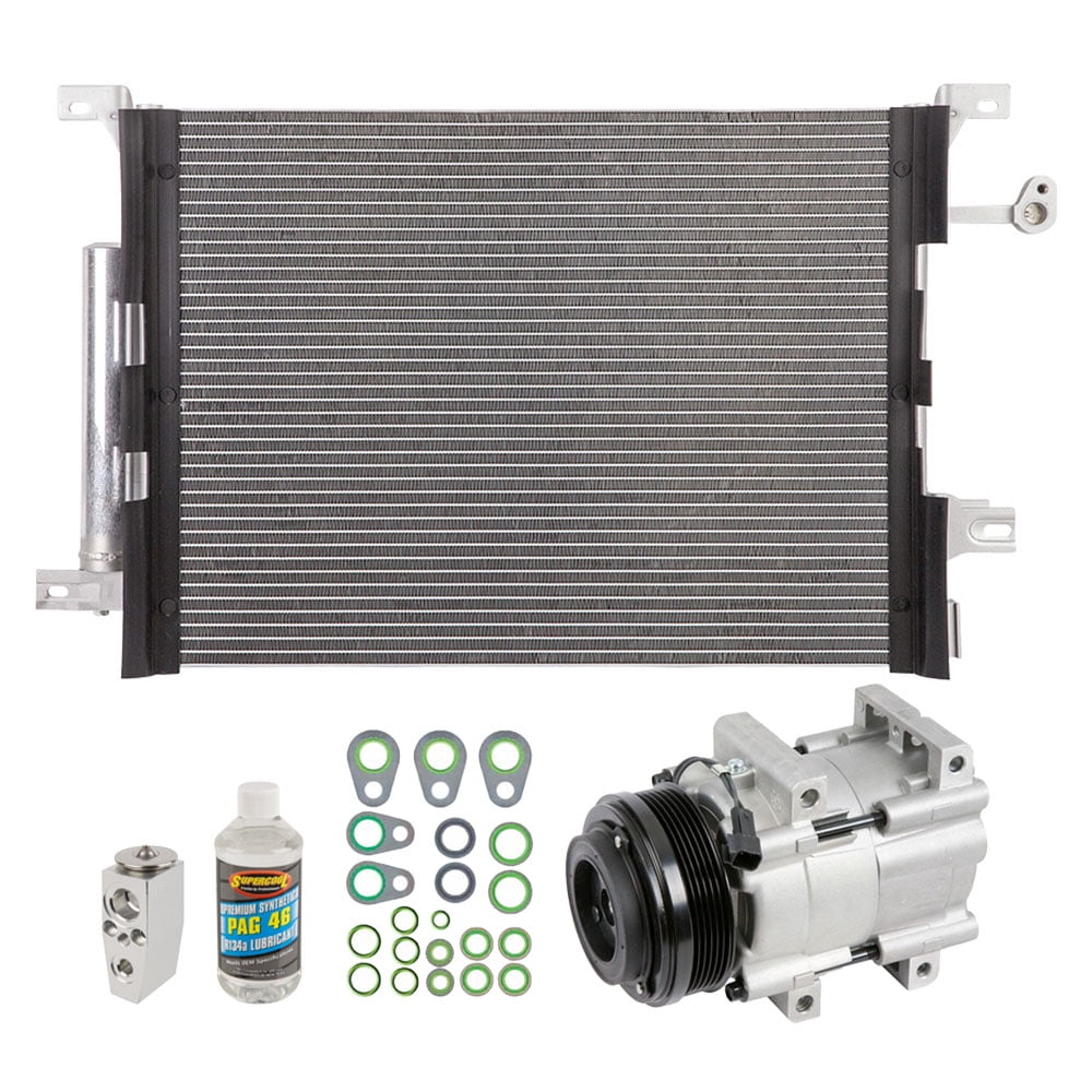 For Ford Mustang 4.0L AC Compressor w/ A/C Condenser & Repair Kit ...