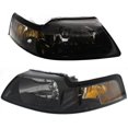 thumbnail image 1 of For Ford Mustang Headlight Assembly 2001 02 03 2004 Pair Driver and Passenger Side CAPA Certified For FO2502177C, 1 of 7