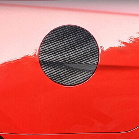 For Ford Mustang Real Carbon Fiber Gas Tank Fuel Oil Cap Cover Trim 2015-2020