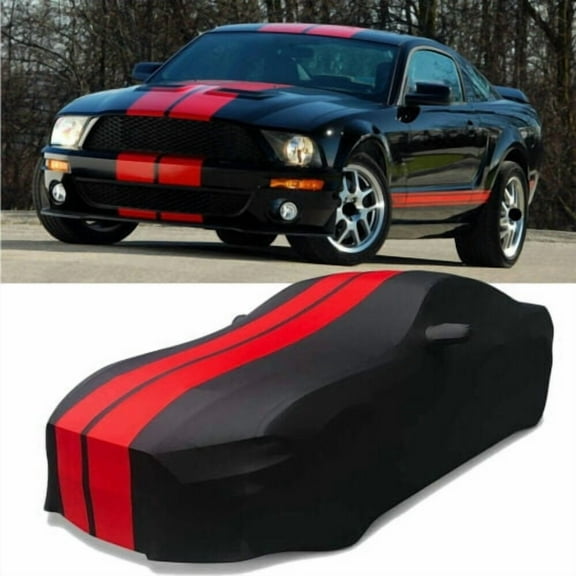 For Ford Mustang Shelby GT350 Black Satin Stretch Indoor Custom Car Cover