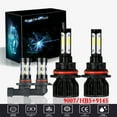 thumbnail image 1 of For Ford Ranger 2001-2011 Headlights,9007/HB5 LED High/Low Beam and 9145 Fog light Bulbs,4pcs, 1 of 9