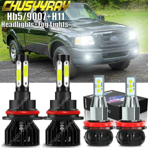 For Ford Ranger 2005 2006 2007 - 9007 Hb5 LED Headlight H11 Fog Light Bulbs Kit