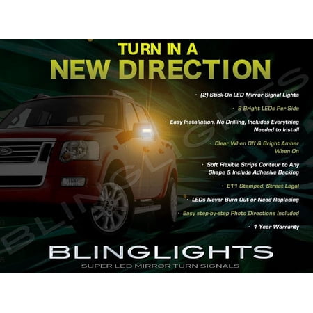 For Ford Sport Trac LED Side Mirrors Turnsignals Lights Blinkers Turn Signals Mirror Lamps Signalers