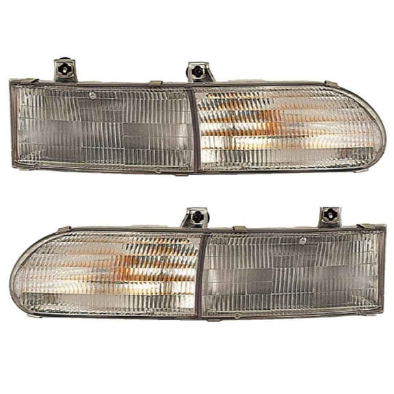 For Ford Taurus 1992 1993 1994 1995 Pair Headlights - BuyAutoParts