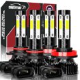 thumbnail image 1 of For Ford Taurus 2008-2009 4X Combo LED Headlight Bulbs Kit 6000K, 1 of 12