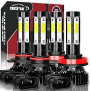 For Ford Taurus 2008-2009 4X Combo LED Headlight Bulbs Kit 6000K