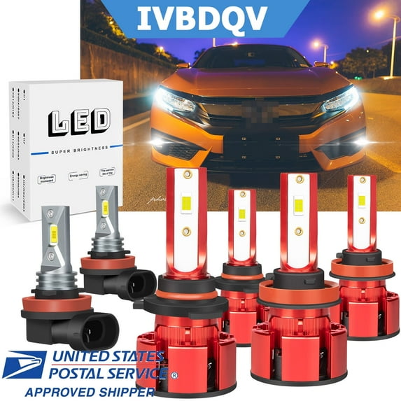 For Ford Taurus 2008-2009
LED Headlight Bulbs,9005 High+H11 Low Beam + H11 Fog Beam LED Headlight Bulbs 6000K Cool White