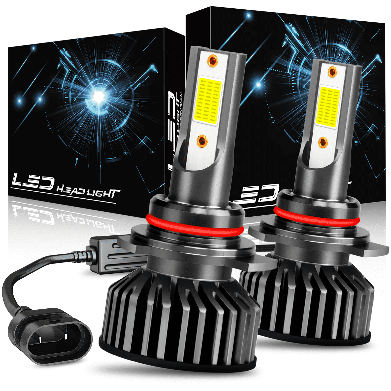 For Ford Taurus 2013-2016 2017 2018 2019 LED Headlight Bulbs 9012 High and Low Beam 2pcs