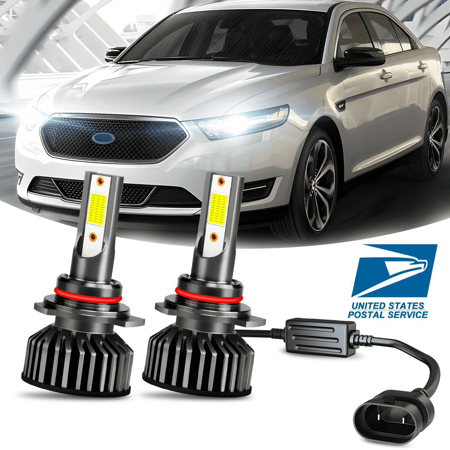 For Ford Taurus 2013-2019 Headlight Bulbs High Low Beam LED Lamp 6000K Cool White 2pcs