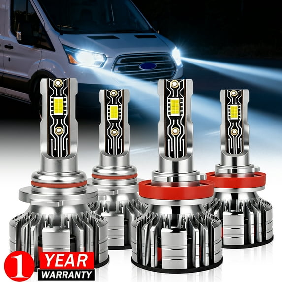 For Ford Transit 150 250 350 2015-2019 LED Headlight Hight Low Beam Bulbs White