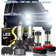 thumbnail image 1 of For Ford Transit Connect 2010 2011 2012 2013 - 4x Combo LED 9008 Headlight + H11 Fog Light Bulbs Kit White, 1 of 14
