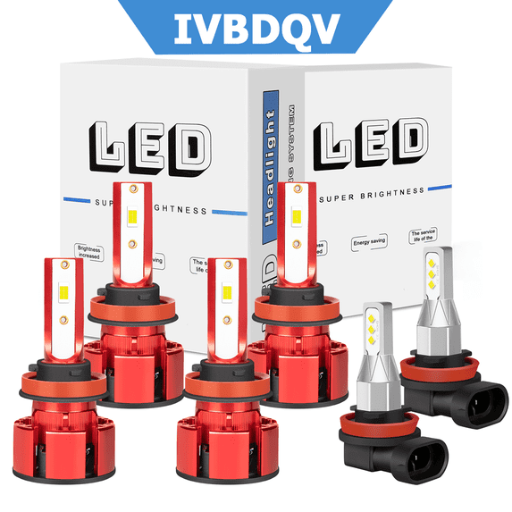 For Ford Transit Connect 2015-2019 LED Headlights Combo 6X H11 High Low Beam+Fog Light Bulbs Kit 6000K White