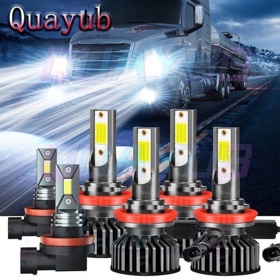 For Freightliner Cascadia 2008-2016 6x 6000K LED faros Hi-Lo + luz antiniebla