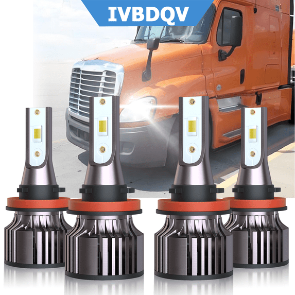 For Freightliner Cascadia 2008-2017 LED Headlight H11 High Low Beam Bulb 4PC