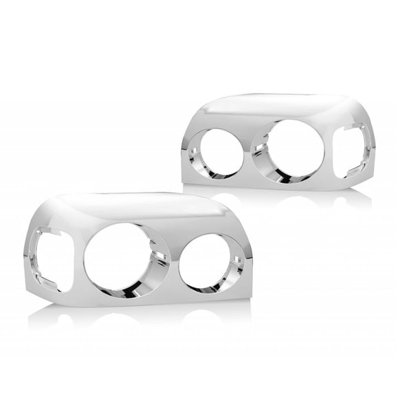 For Freightliner Century Headlight Bezel 1996-2005 Pair Driver and Passenger Side Chrome