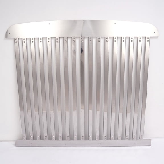 For Freightliner Classic/FLD120 Front Stainless Steel Louvered Grille Silvery