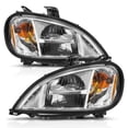 thumbnail image 1 of For Freightliner Columbia 1996-2018 Headlight Driver And Passenger Side | Pair | LED High/Low Beam | Chrome Housing, 1 of 2