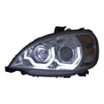 thumbnail image 1 of For Freightliner Columbia 1996-2018 Headlight Driver Side | Chrome Housing | Clear Projector | Light Bar | Amber Reflector, 1 of 5