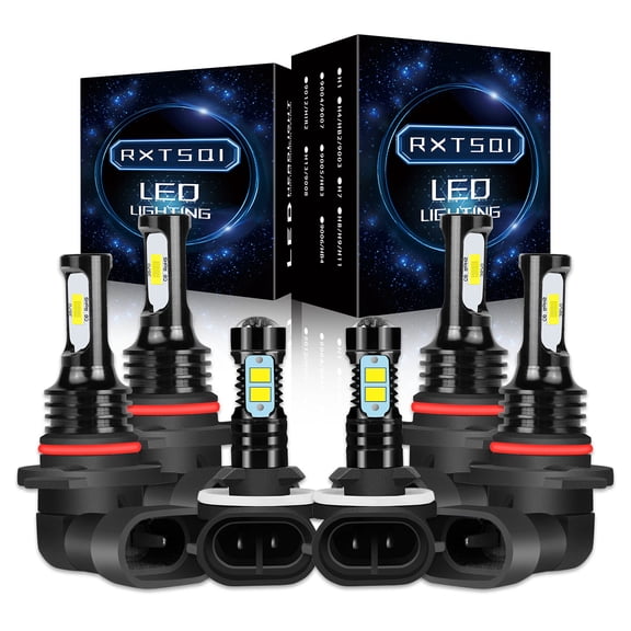 For Freightliner Columbia 2005-2017 9005 9006 881 6X LED Headlights+Fog Lights Bulbs