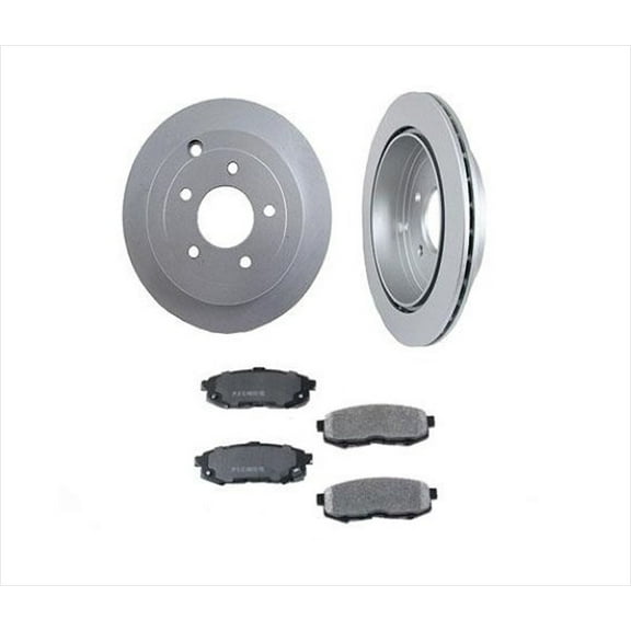 For Front Wheel Drive 04-05 Mazda MPV Van Rear Brake Rotors & Ceramic Pads