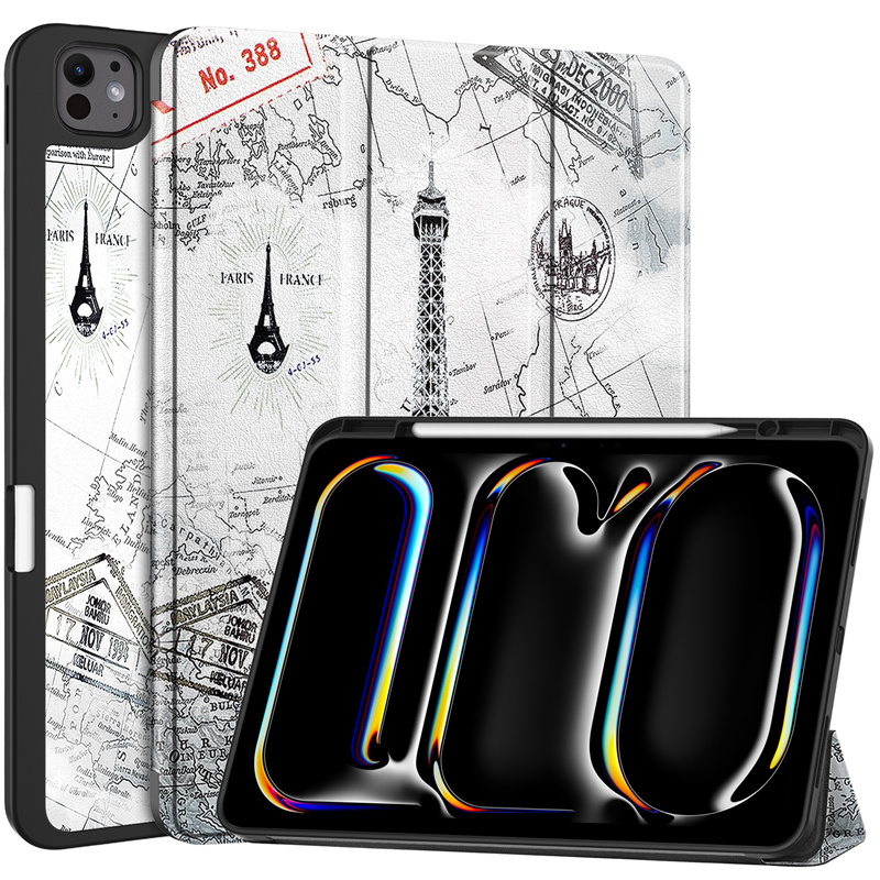 For Funda iPad Pro 13 Inch 2024 Case Folding Stand Soft TPU