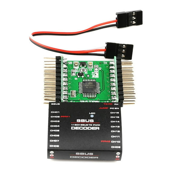 For Futaba, FrSky SBUS to PWM Converter 16 Channels Output for RC Receivers, Computer Side Setting Supported