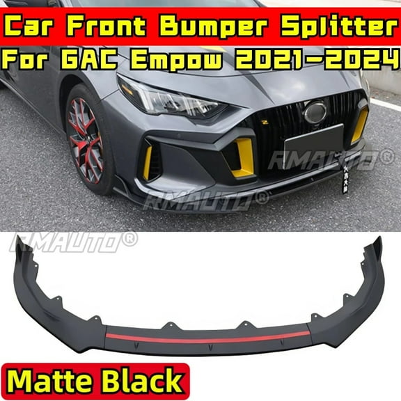 For GAC Empow 2021-2024 Body Kit Front Bumper Spoiler Glossy Black Sport Style Front Bumper Diffuser Car Accessories