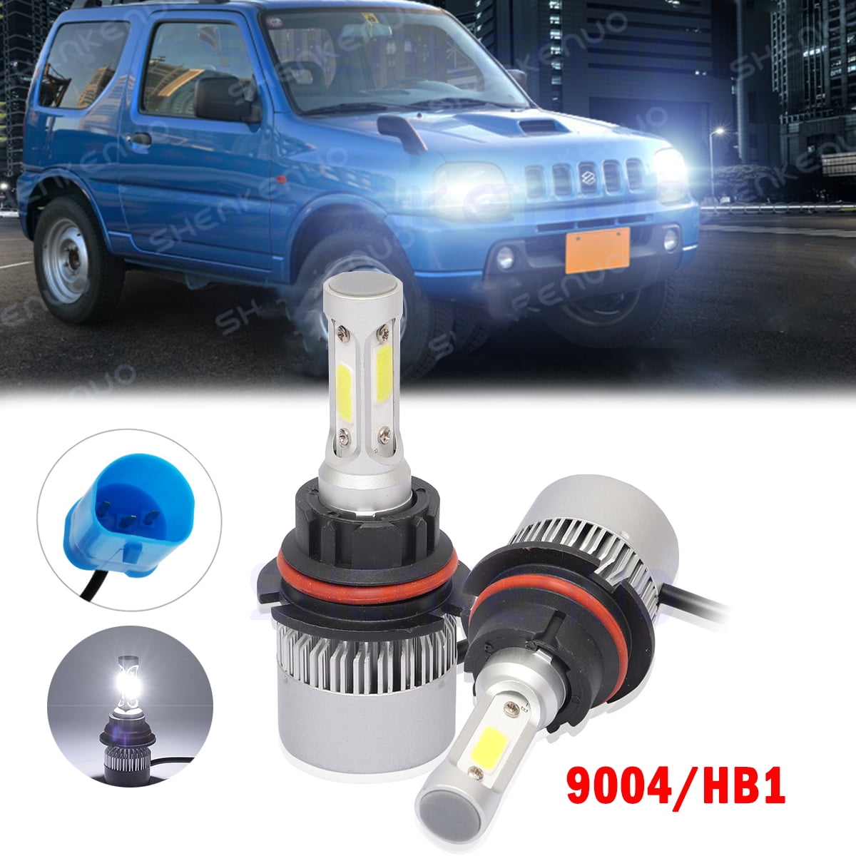For GEO TRACKER 1989-1997 6000K 2pc 9004 Front LED Headlight Bulbs