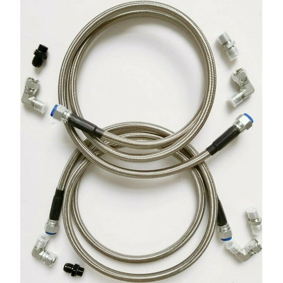 For GM 4L60E 4L65E Automatic Transmission Cooler Lines -6AN Fiber & SS Braidedr