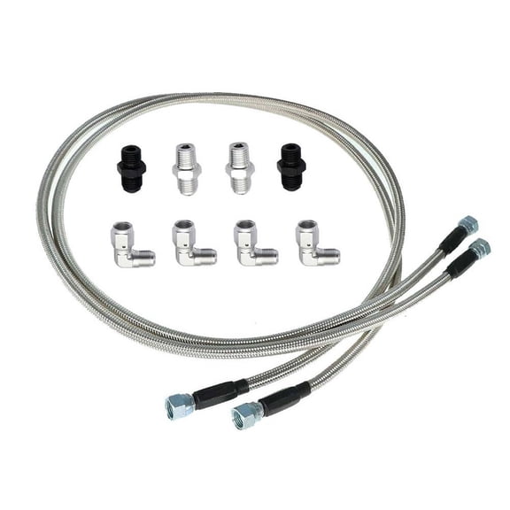 For GM 4L60E 4L65E Automatic Transmission to Radiator Lines Hose -6AN SS Braided