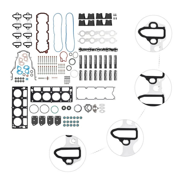 For GM 5.3 AFM Lifter Replacement Kit Camshaft Kit Head Gaskets Bolts Guides Set